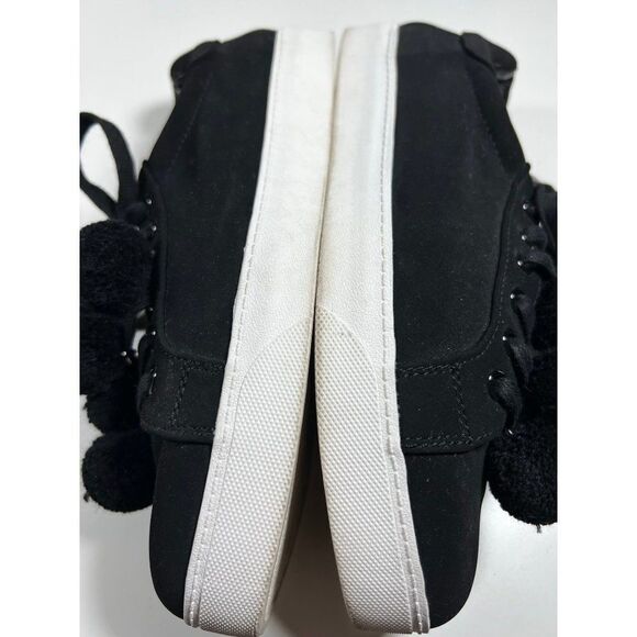 Sam Edelman Circus Suede Pom Pom Sneaker Shoes. Black. Size 8 - Picture 10 of 10